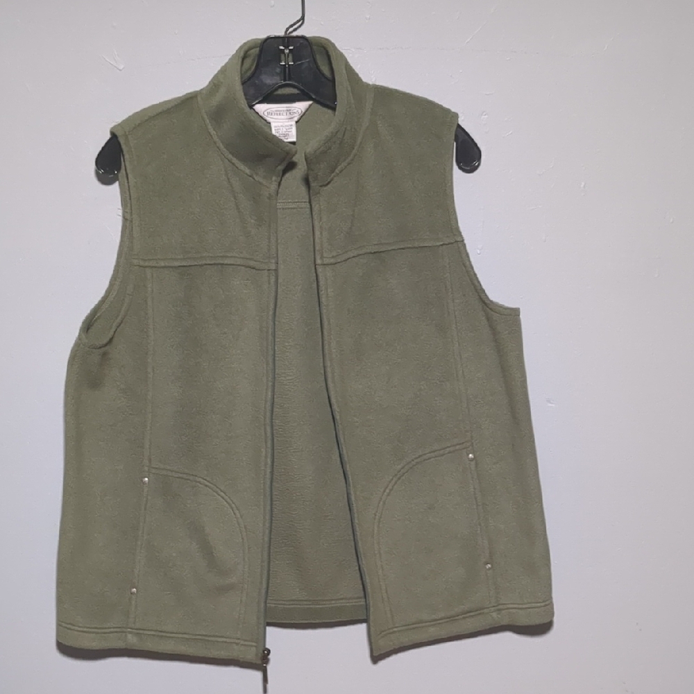 Northern Reflections Green Vest Sleeveless Cotton Blend